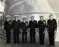  This photo is of RADM Arleigh Burke and his staff.

Photos sent in by the Macon Personnel Officer, Roy H. Rodgers, who served on the Macon -1952-55.